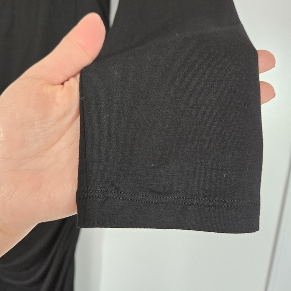 Nom Maternity Curve Dress In Black‎ Size Small Ruched Bodycon Long Sleeve - Picture 6 of 13